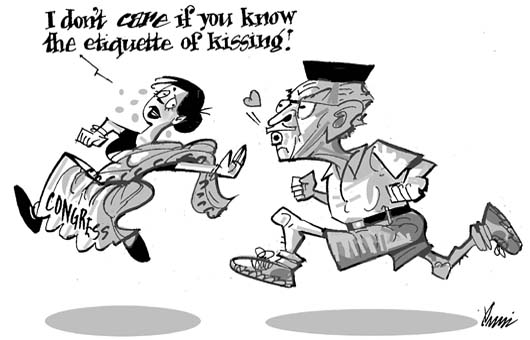 Editorial cartoon by Rajinder Puri