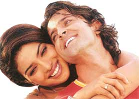 Hrithik Roshan and Priyanka Chopra in Krrish