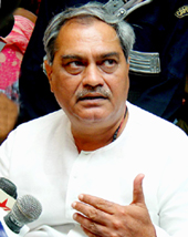 Haryana Power Minister Venod Sharma addresses media persons in Panchkula on Friday.