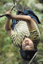 A scope full of thrills: Adventure hungry souls indulging in summer sports like rope climbing, river crossing, rock climbing and skiing