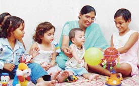 Arzoo, a special child, finds a special teacher at a creche in Panchkula. 