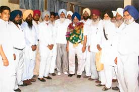 The newly elected members of the Mohali District Lambardar Union