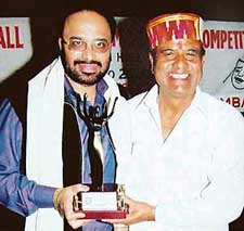 City-based musicologist and composer Kanwar Iqbal receives the 24th Balraj Sahni national award in Shimla on Saturday
