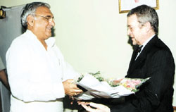 The French Ambassador, Mr Dominique Girard, called on the Haryana Chief Minister, Mr Bhupinder Singh Hooda, in the Capital 