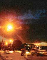 The ISBT in Sector 17 presents an enchanting scene at night in Chandigarh