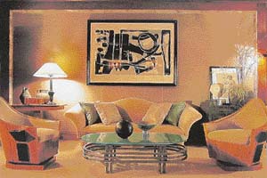 Contemporary design is offset by neutral colour palettes