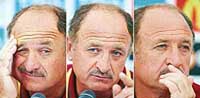 Portugals coach Luiz Felipe Scolari during a press conference after a training session in Marienfeld on Friday. Portugal play England on Saturday. 