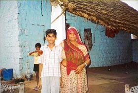 Deepak with his grandmother