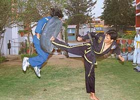 Choi Kwang Do martial art trainees in action