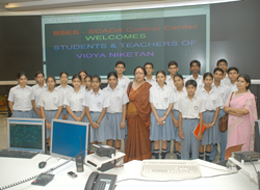 Students visiting BSES SCADA Centre in the Capital on Friday.