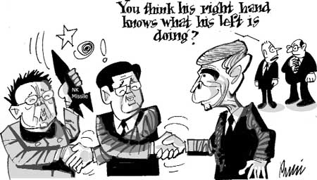 Editorial cartoon by Rajinder Puri
