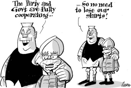 Editorial cartoon by Rajinder Puri