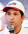 Sachin Tendulkar addresses a press conference in New Delhi