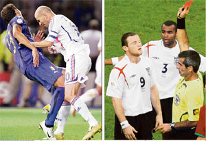 Zinedine Zidane was named the best player of the World Cup despite the ugly head-butt episode; Englands star striker Wayne Rooney had a miserable tournament, culminating in his send-off in the match against Portugal