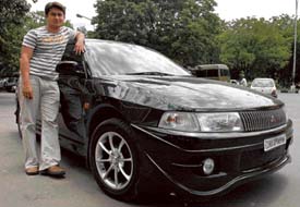 A long way to go in a jazzly done-up car Photo: Manoj Mahajan