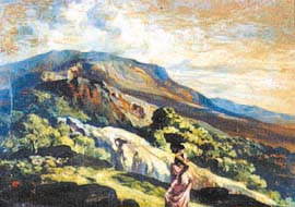 A painting by D.P. Roy Chowdhury.