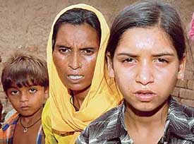 Shushma with her mother and brother in their house in Janta Colony, Sector 25, Chandigarh, on Thursday