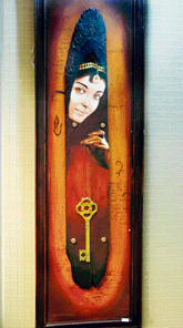 A painting on display at Citibank in Ludhiana.