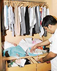 The almirah of the house of Mr Opesh Kumar at Bhai Randhir Singh Nagar where burglars struck