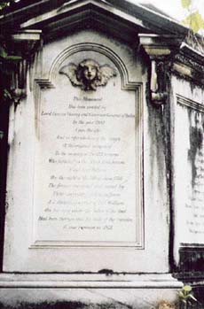 The obelisk in granite with the names of all who died in the siege of Calcutta was recreated by Lord Curzon
