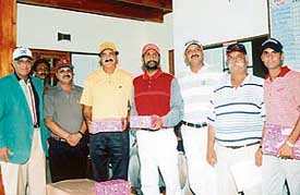 The Panchkula Golf Club team which clinched the inter-club golf title at Naldehra, Himachal Pradesh, on Sunday