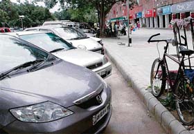 Elevated platforms in the Sector 17 parking lots are not conducive for fire engines to act promptly in case of a blaze