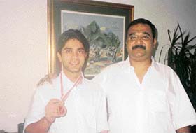 Abhinav Bindra with Dr Amit Bhatacharya in Zagreb