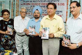 Dr D.S. Gupt with his book. 