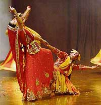 A dance presentation by children at KVM, Ludhiana, on Saturday.