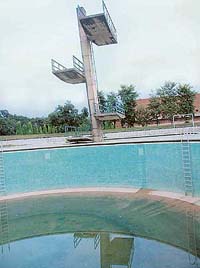 A view of diving pool at Panjab University, Chandigarh
