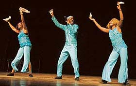 A dance troop from the Ivory Coast perform at Tagore Theatre, Chandigarh