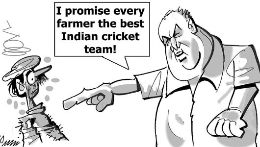 Editorial cartoon by Rajinder Puri