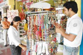 Youngsters are picking up fancy friendship bands available in town.