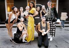 A model poses for photographers at the launch of the Motorola Melbourne Spring Fashion Week, 2006, in Melbourne on Tuesday. Running from September 4 to 10, the Melbourne Spring Fashion Week will run concurrently with Australian Fashion Week.