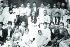 A photograph taken during the visit of Netaji Subash Chander Bose to Amritsar with other revolutionries at the Bara Makan hub