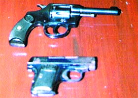 Netajis two personal pistols, which are with Seth Tarlok Singh Chawla, his personal secretary