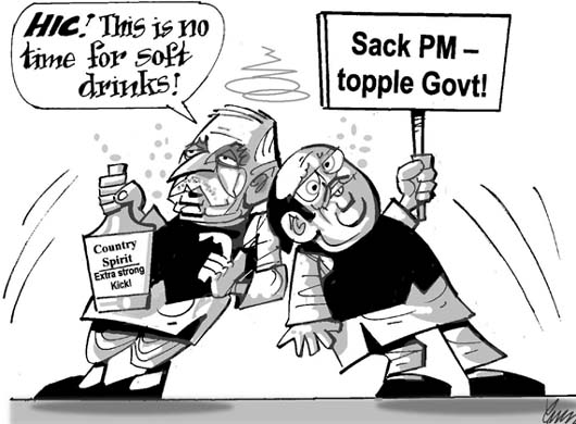 Editorial cartoon by Rajinder Puri