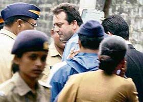 Actor Sanjay Dutt leaves a TADA court in Mumbai
