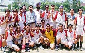 The boys (u-19) football team of Bharatiya Vidya Mandir Senior Secondary School, Udham Singh Nagar, which won the Punjab School Zonal Tournament (PAU zone) at the Punjab Agricultural University ground, Ludhiana, on Saturday.