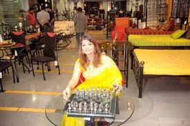 Ms Pallabi Chatterjee, actress and daughter of Bollywood veteran Biswajit, at the inauguration of a home appliances exhibition Steeljunction privileges