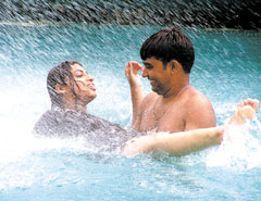 A couple enjoying themselves at Appu Ghar in the Capital