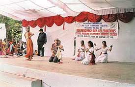 Independence Day celebrations at Karsan Multipurpose Project, Ram Darbar, Chandigarh, on Tuesday