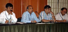 Officials of the State Bank of Bikaner and Jaipur at the exporters' meeting in Ludhiana