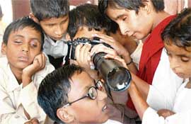 Visually impaired children show what photography is all about — visualising and not vision. Vishal, Chirag, Sapna, Badri Prashad and Shilpa get to feel a camera for the first time and make a wishlist of who all they would like to shoot on the eve of World Photographers Day on Friday.