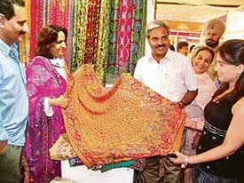 DC Ashok Gupta has a word with Pakistani designer Khoula Naeem Ahmed