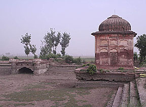 A historical pond, which is in a state of neglect, at Pul Kanjri, near the Indo-Pak border. 