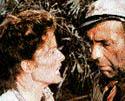Katherine Hepburn and Humphrey Bogart in The African Queen