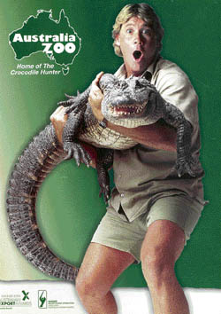 Steve Irwin, the famed crocodile hunter in Australia