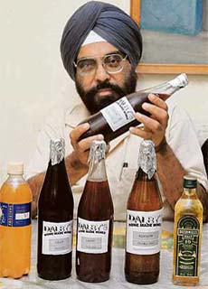 Dalbir Singh loves to make his own wine and he has given his brew a name close to his own