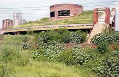 The incomplete building of the Beant Singh memorial.